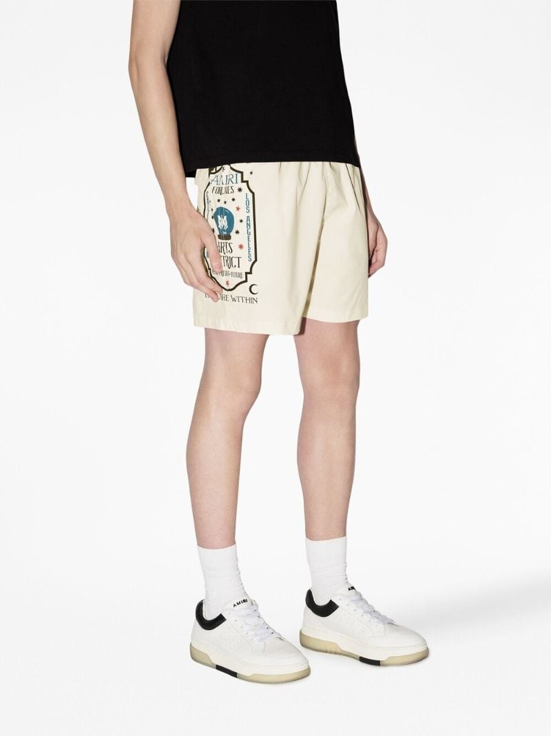 Neutral Fortune Graphic Print Swim Shorts