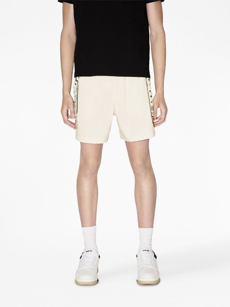 Neutral Fortune Graphic Print Swim Shorts
