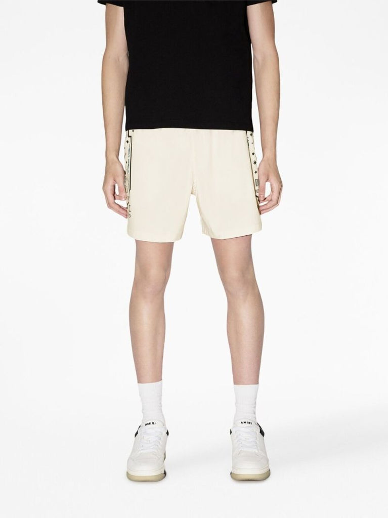 Neutral Fortune Graphic Print Swim Shorts
