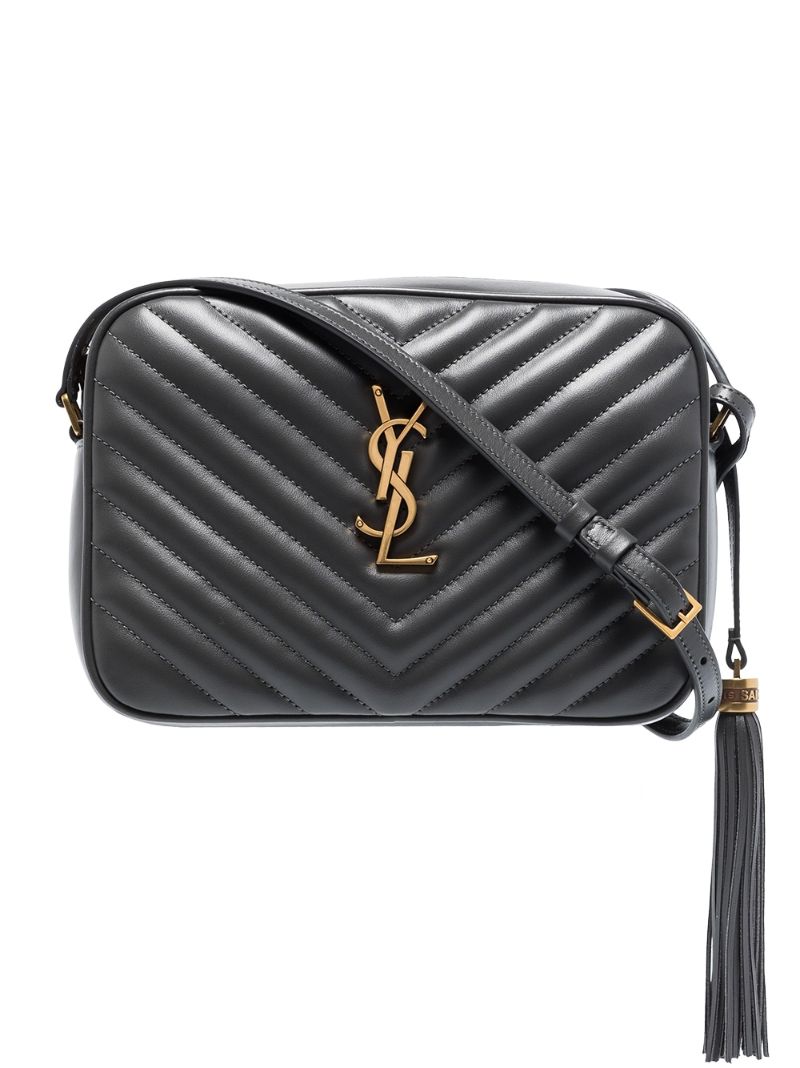 Grey Lou Leather Camera Bag