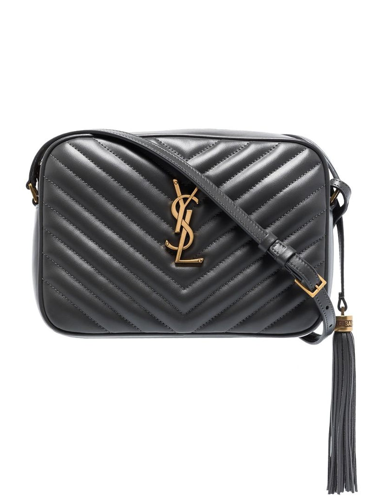 Grey Lou Leather Camera Bag