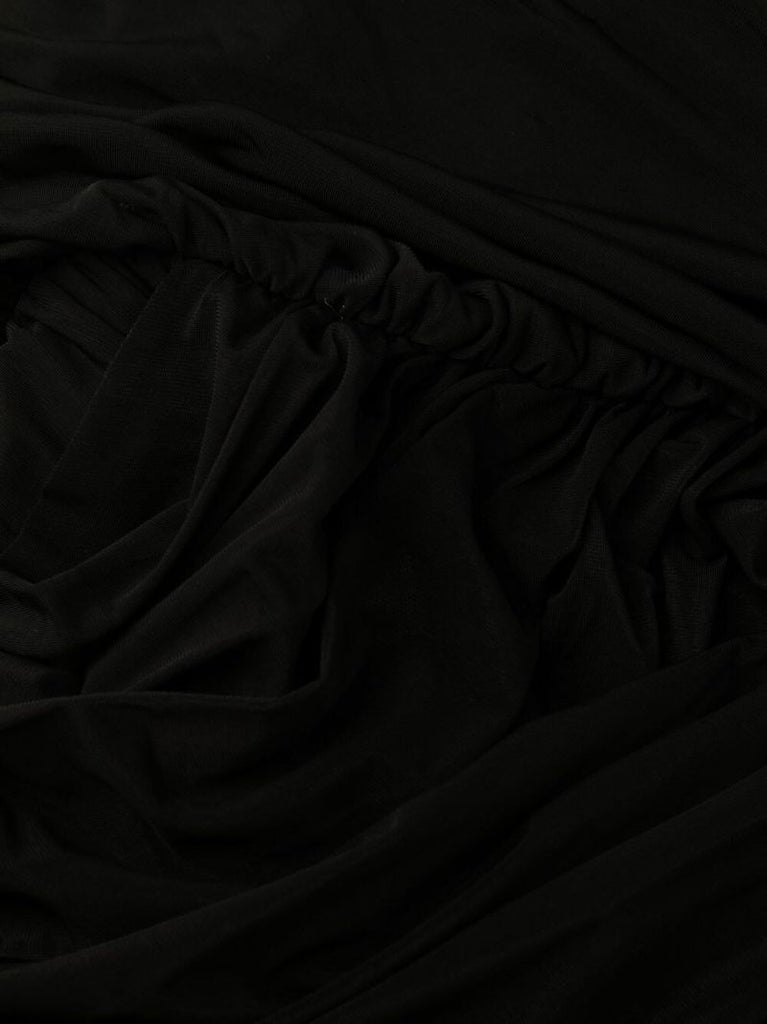 Black One-shoulder Midi Dress