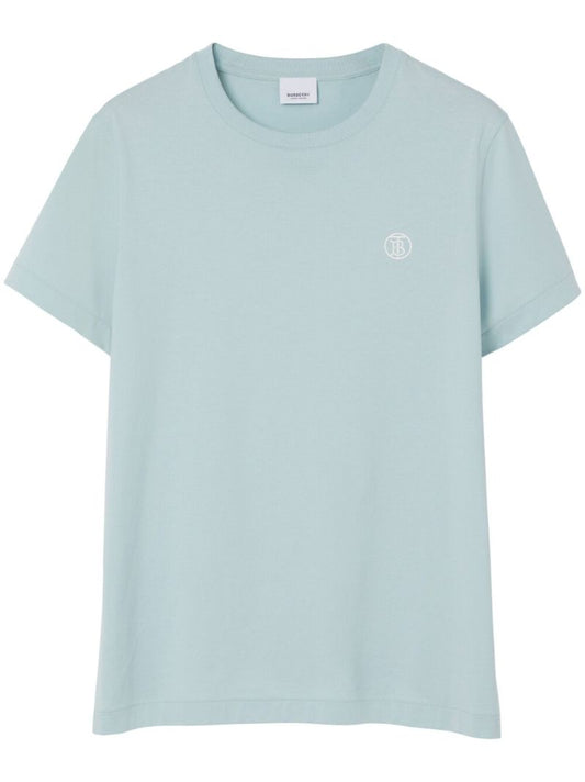 Blue Cotton Monogram T-shirt