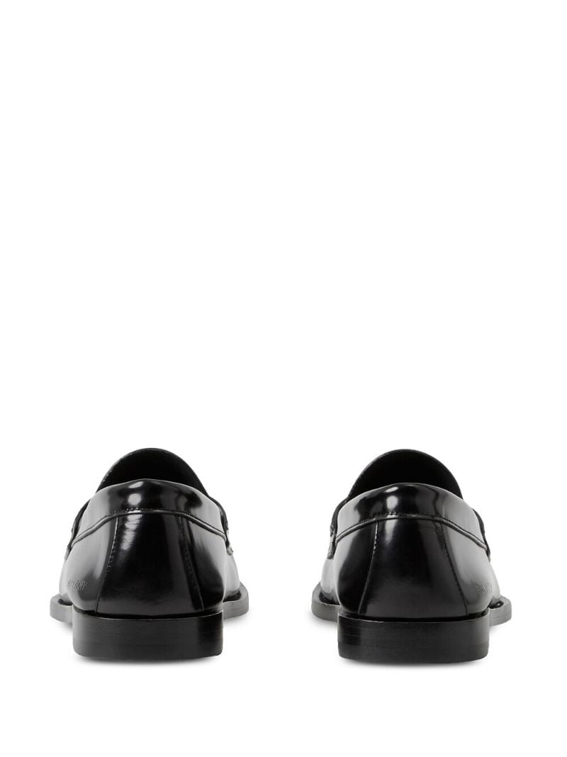 Black Leather Penny Loafers