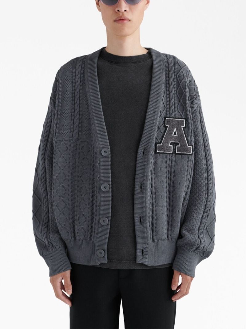Grey Alpha Logo AppliquÃ_x0083_Â© Cardigan