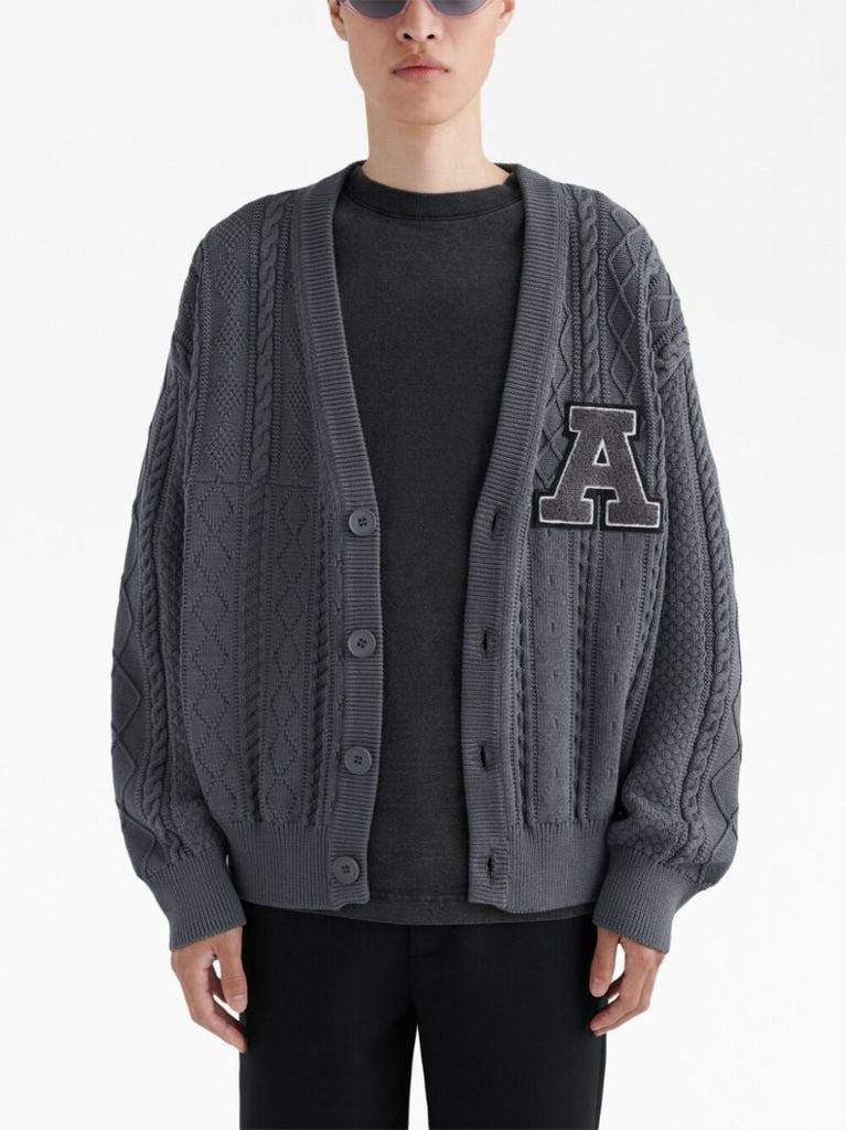 Grey Alpha Logo AppliquÃ_x0083_Â© Cardigan