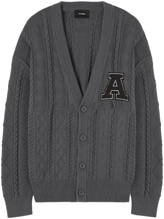 Grey Alpha Logo AppliquÃ_x0083_Â© Cardigan