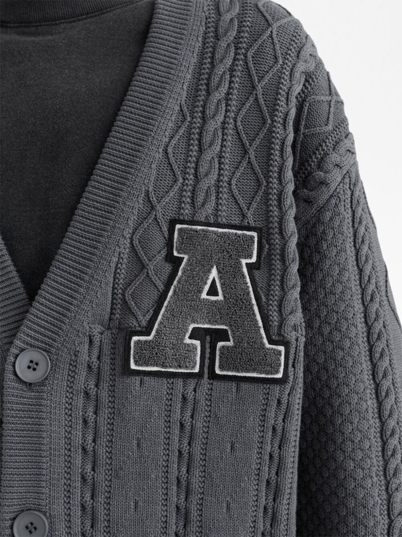 Grey Alpha Logo AppliquÃ_x0083_Â© Cardigan