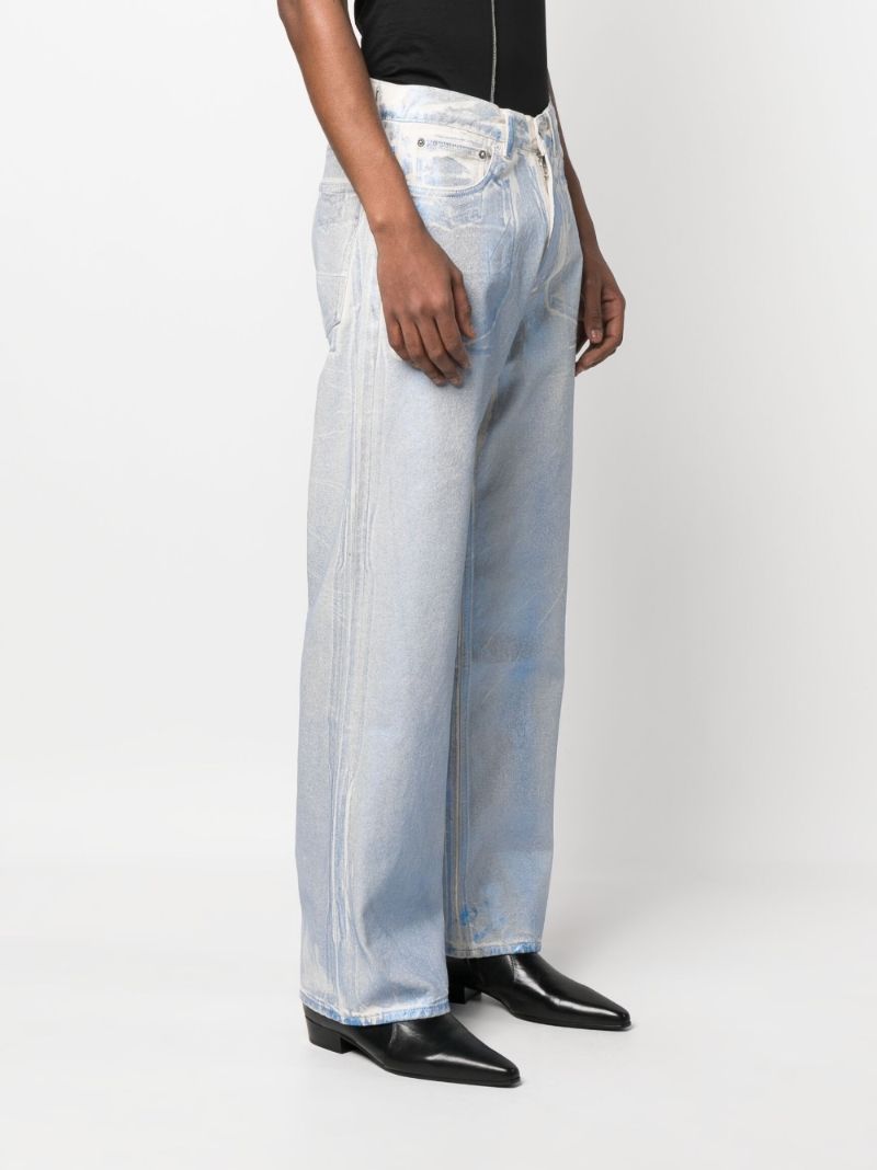 Blue Third Cut Iridescent Jeans