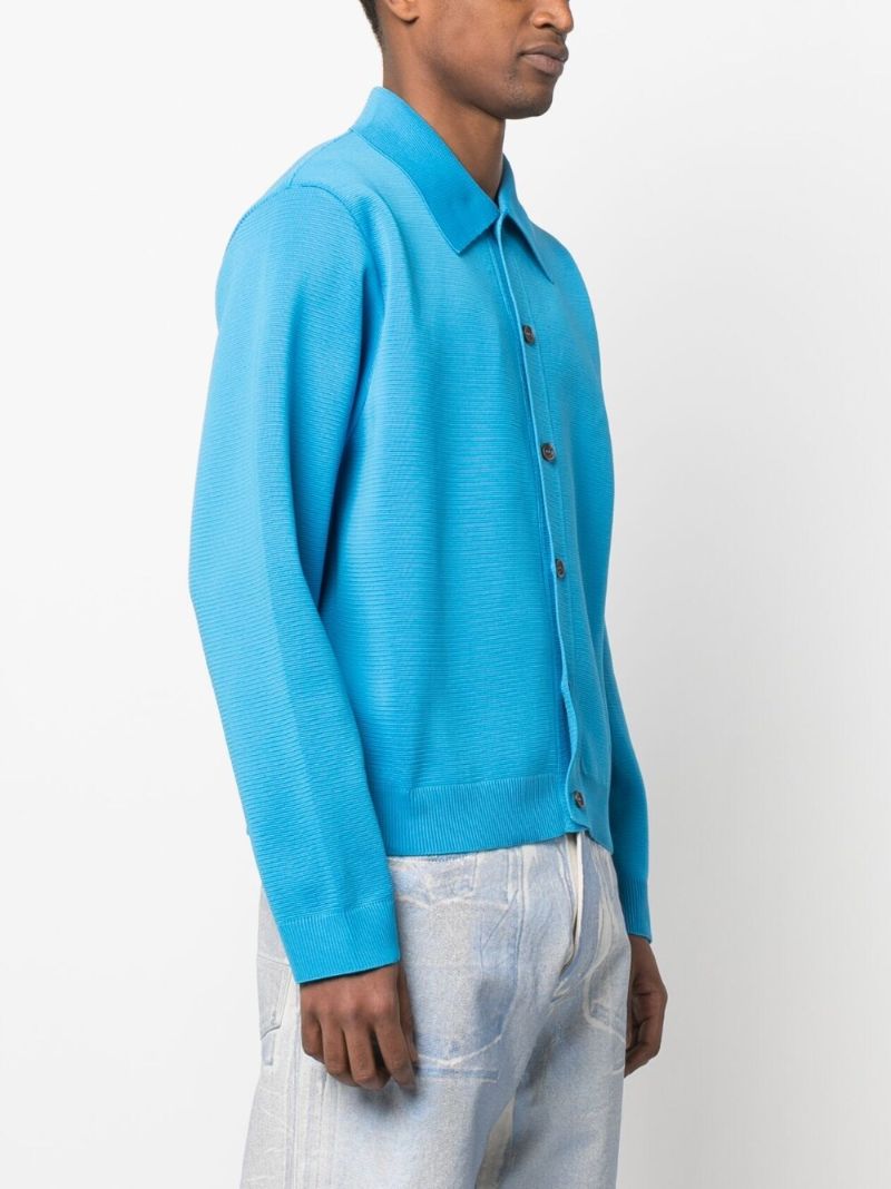 Blue Evening Polo Cardigan