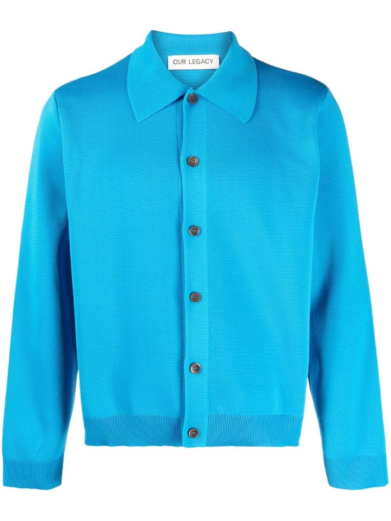 Blue Evening Polo Cardigan