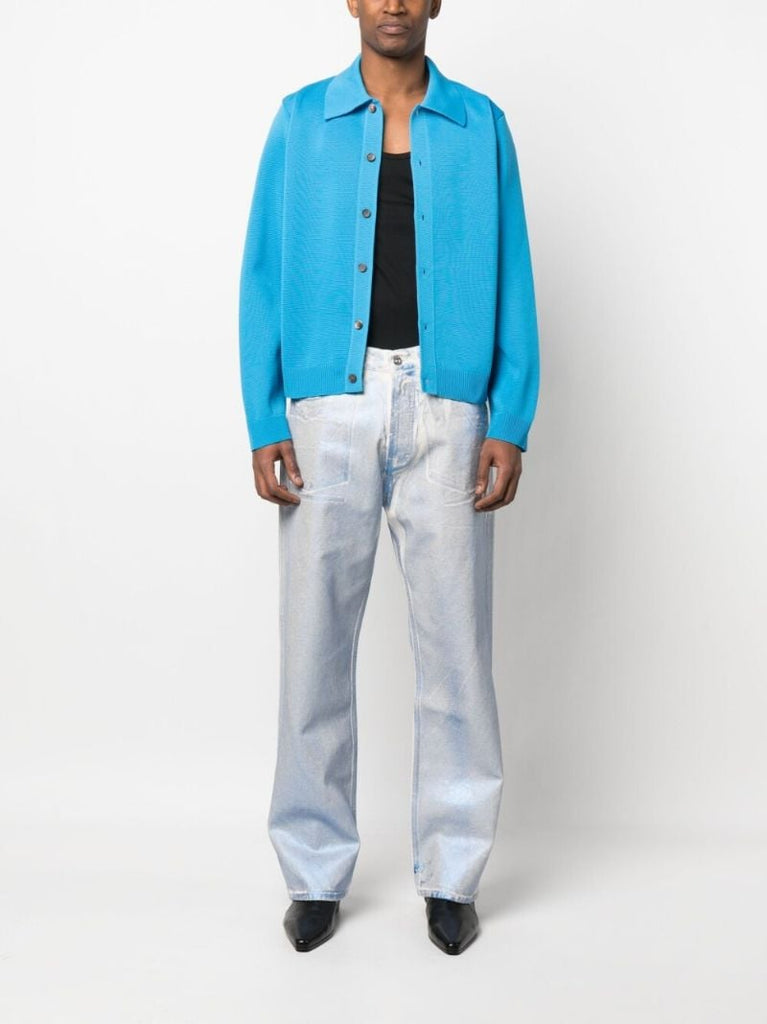 Blue Evening Polo Cardigan