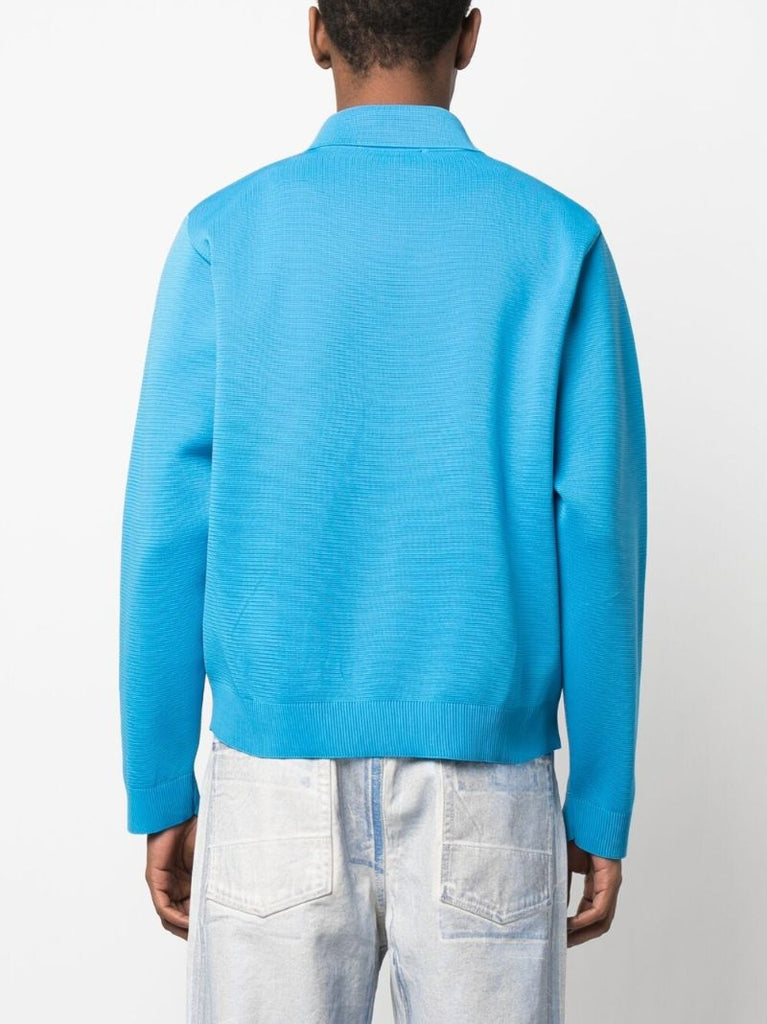 Blue Evening Polo Cardigan