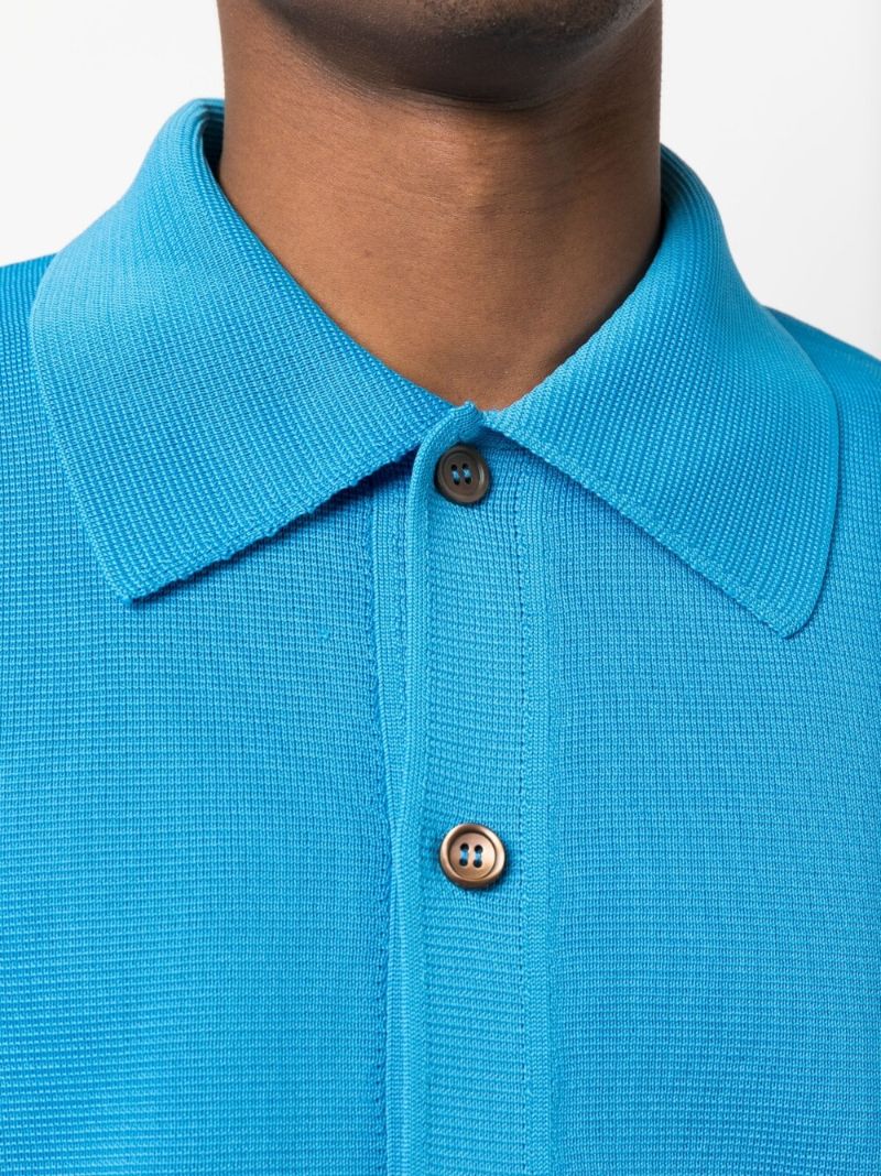 Blue Evening Polo Cardigan