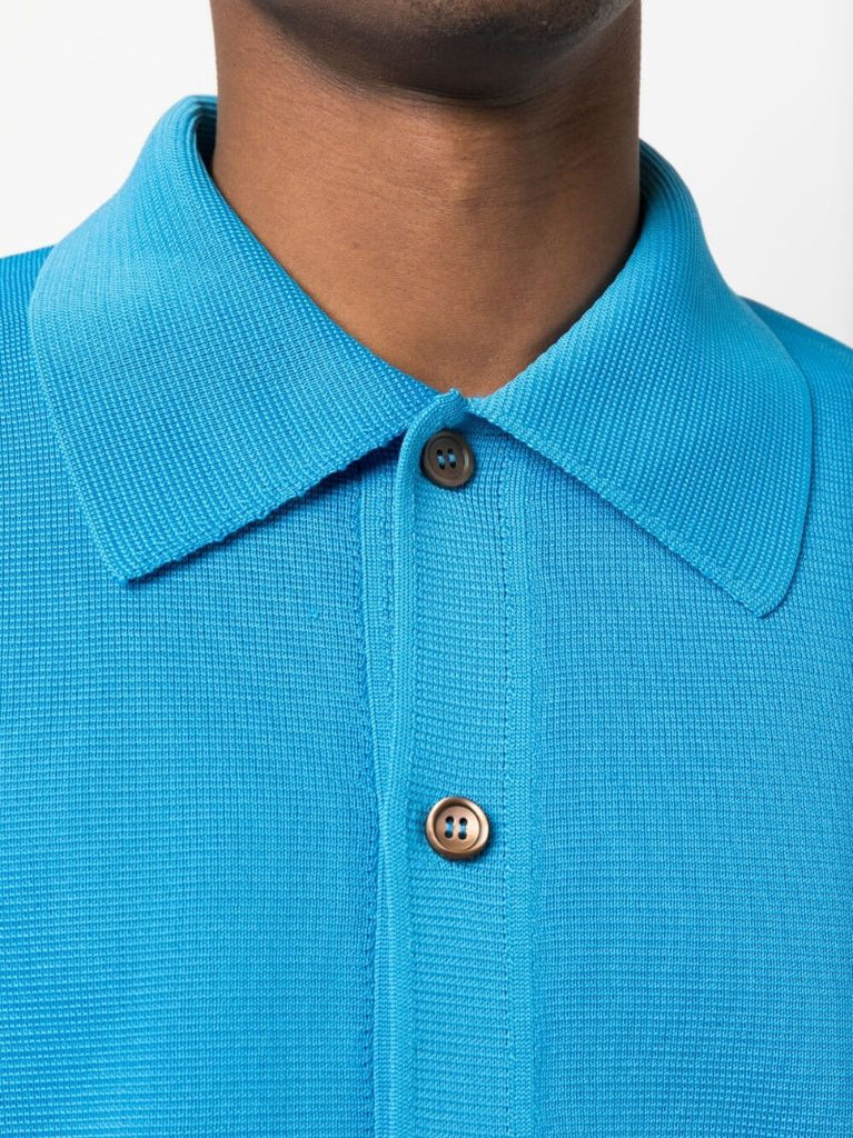 Blue Evening Polo Cardigan