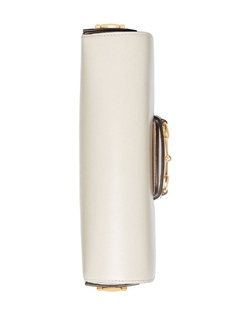White Horsebit 1955 Leather Shoulder Bag