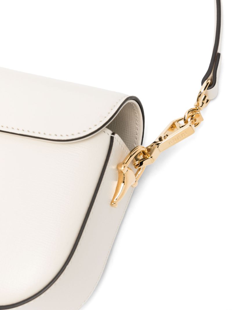 White Horsebit 1955 Leather Shoulder Bag