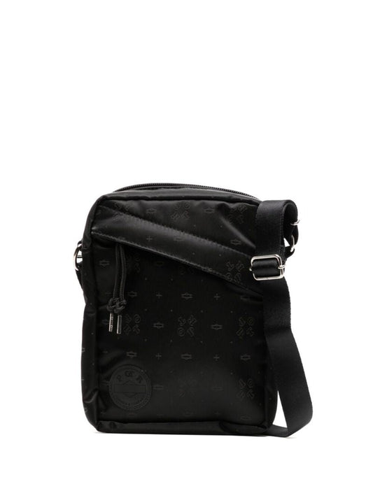 Black Monogram Pattern Shoulder Bag