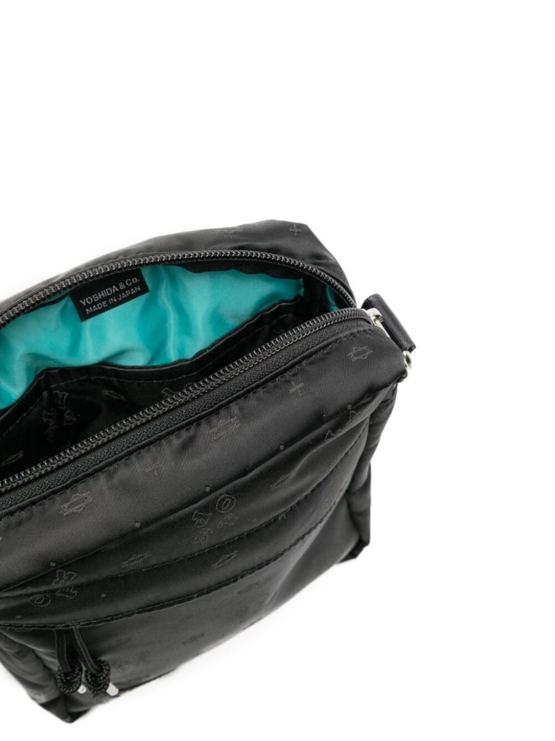 Black Monogram Pattern Shoulder Bag