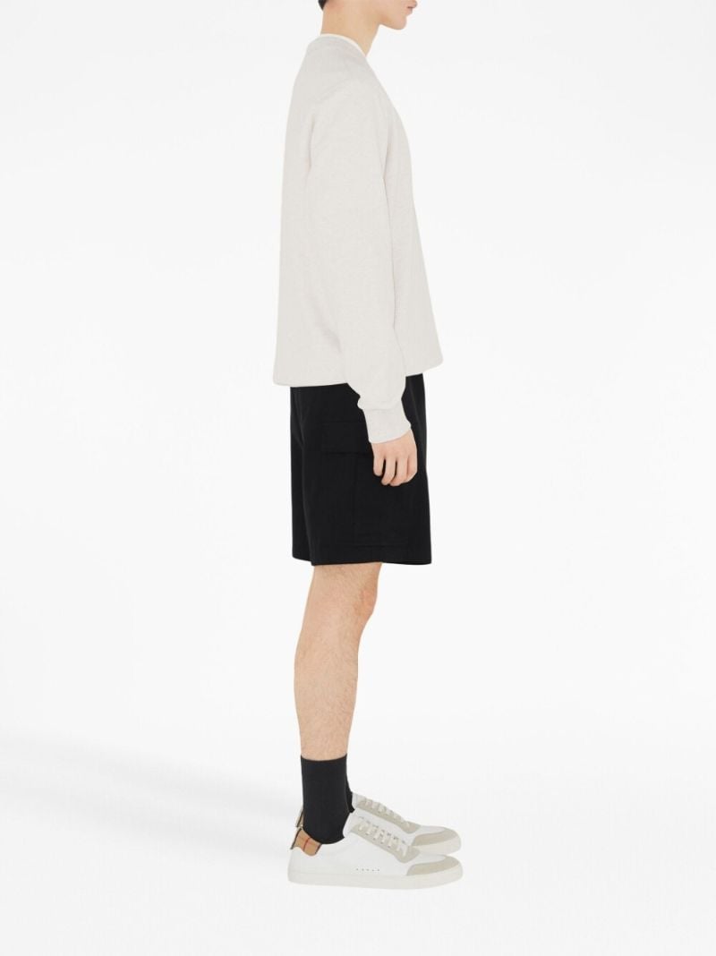 Neutral Logo Print Cotton Sweatshirt