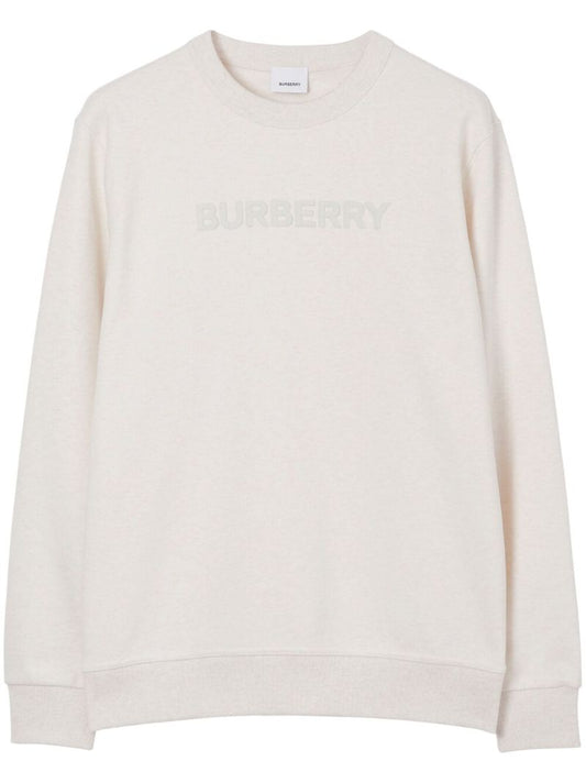 Neutral Logo Print Cotton Sweatshirt