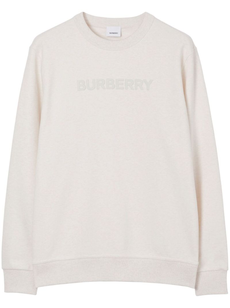 Neutral Logo Print Cotton Sweatshirt