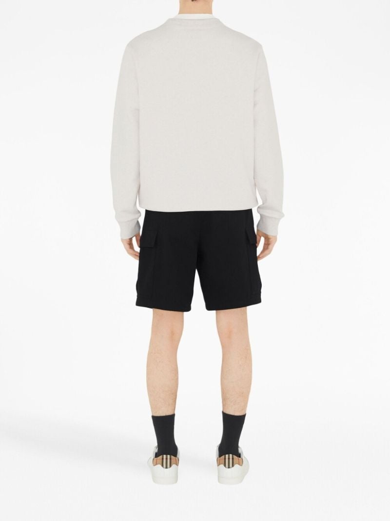 Neutral Logo Print Cotton Sweatshirt