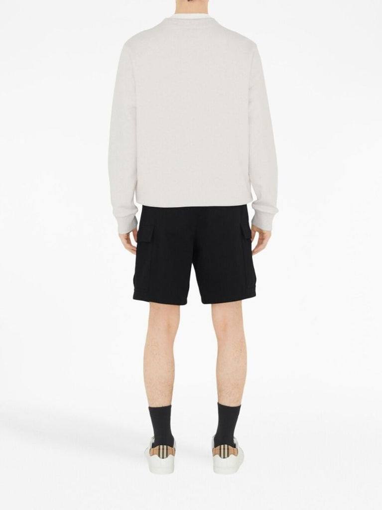 Neutral Logo Print Cotton Sweatshirt