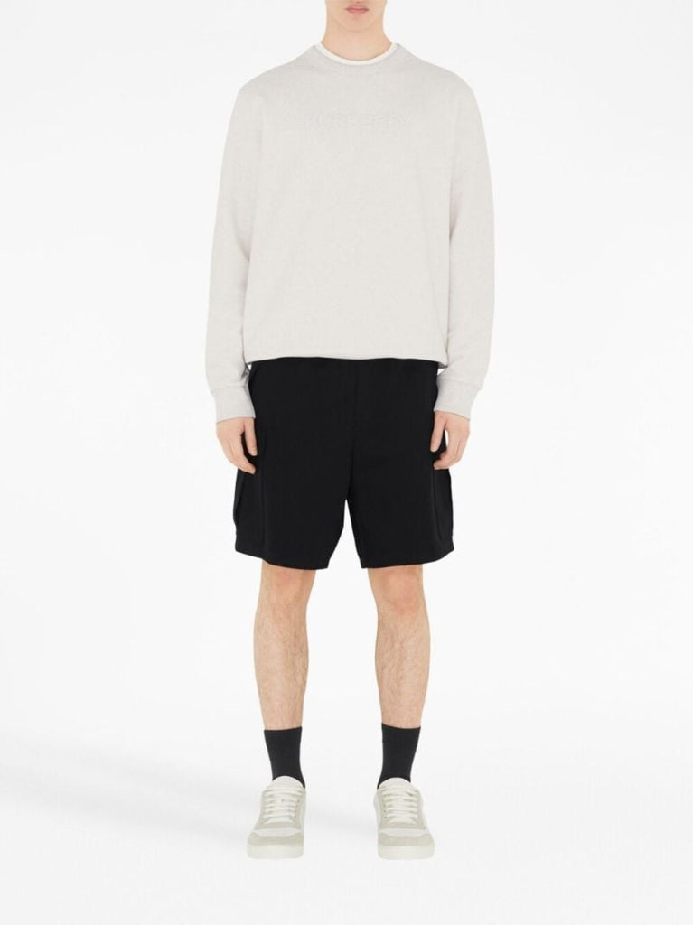 Neutral Logo Print Cotton Sweatshirt