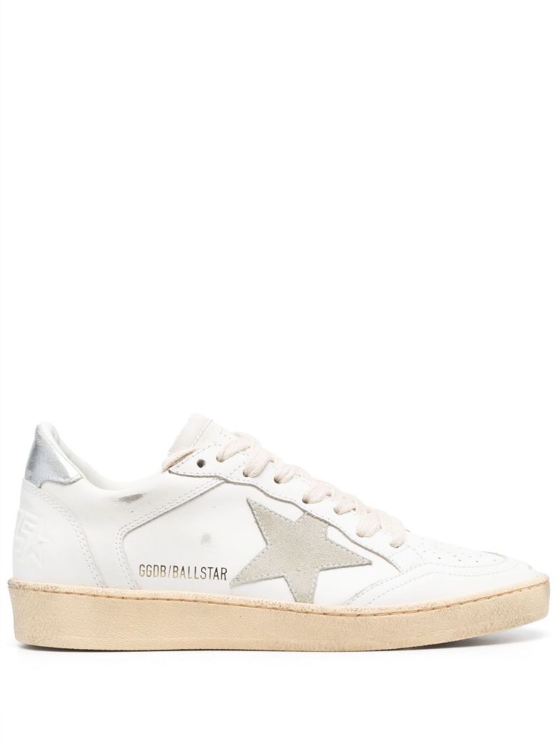 White Ball Star Leather Sneakers