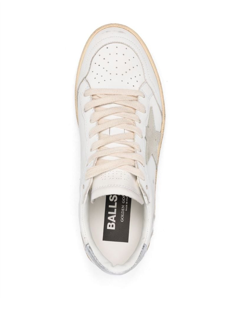 White Ball Star Leather Sneakers