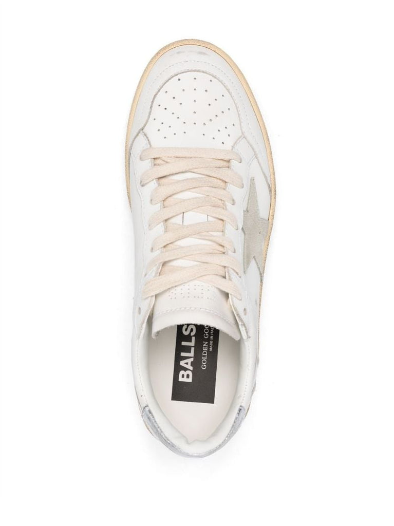 White Ball Star Leather Sneakers