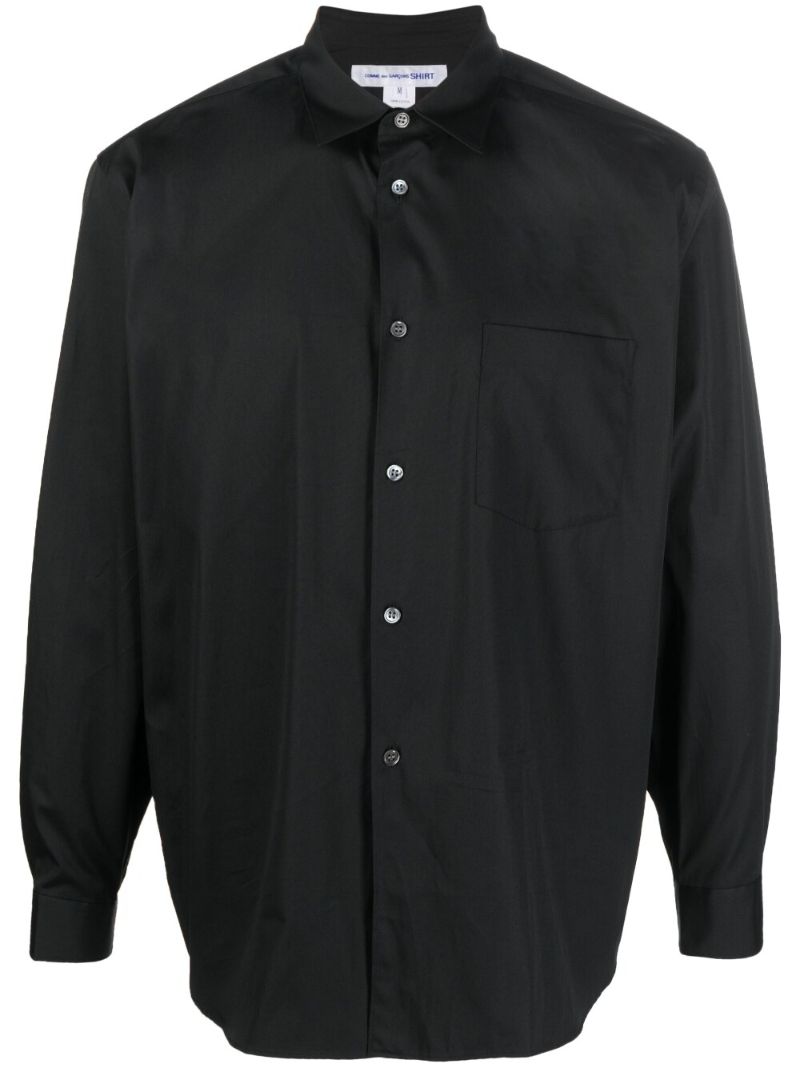 Black Button Up Cotton Shirt