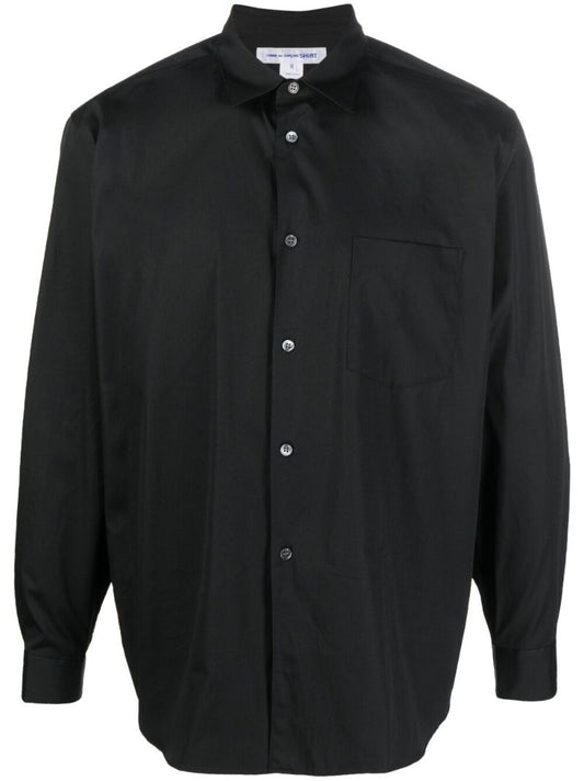 Black Button Up Cotton Shirt
