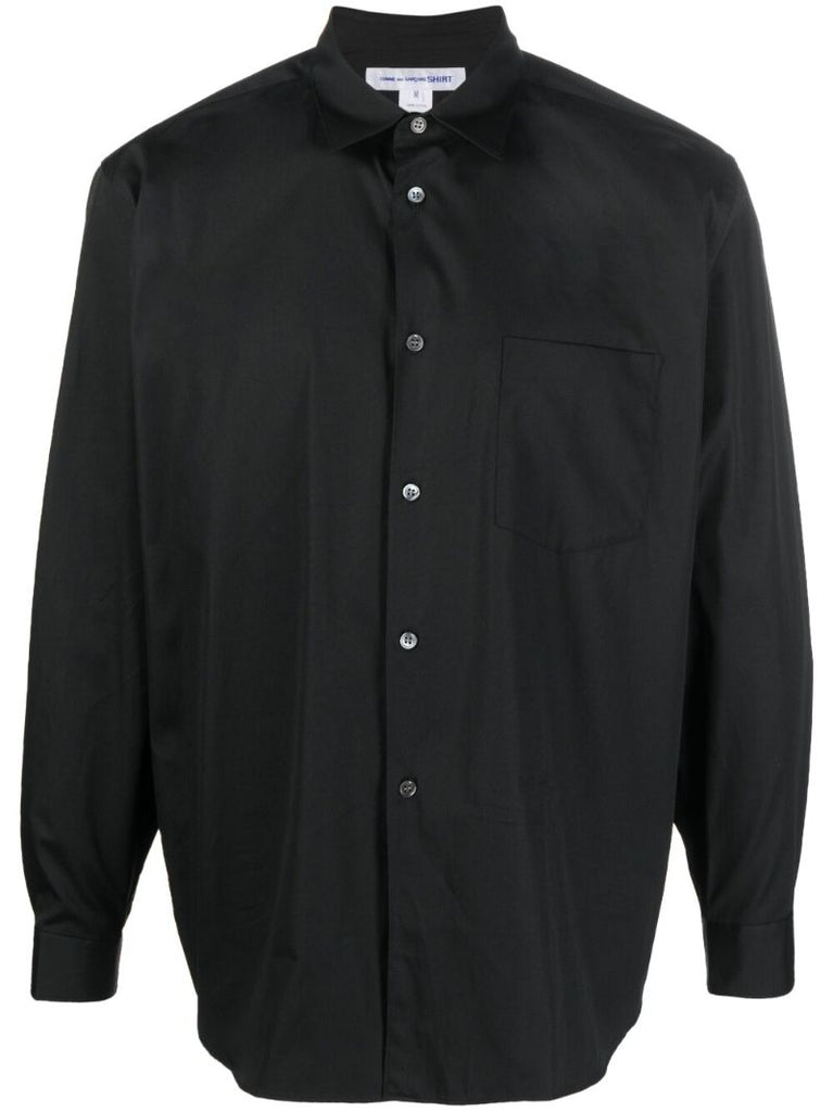 Black Button Up Cotton Shirt