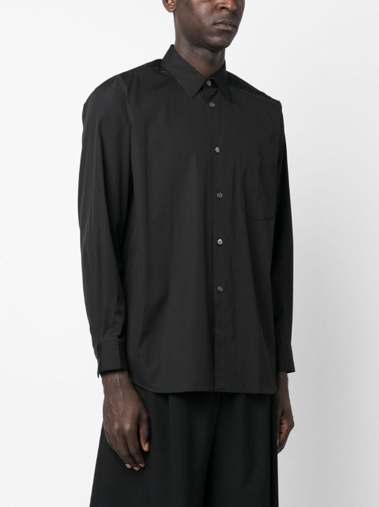 Black Button Up Cotton Shirt