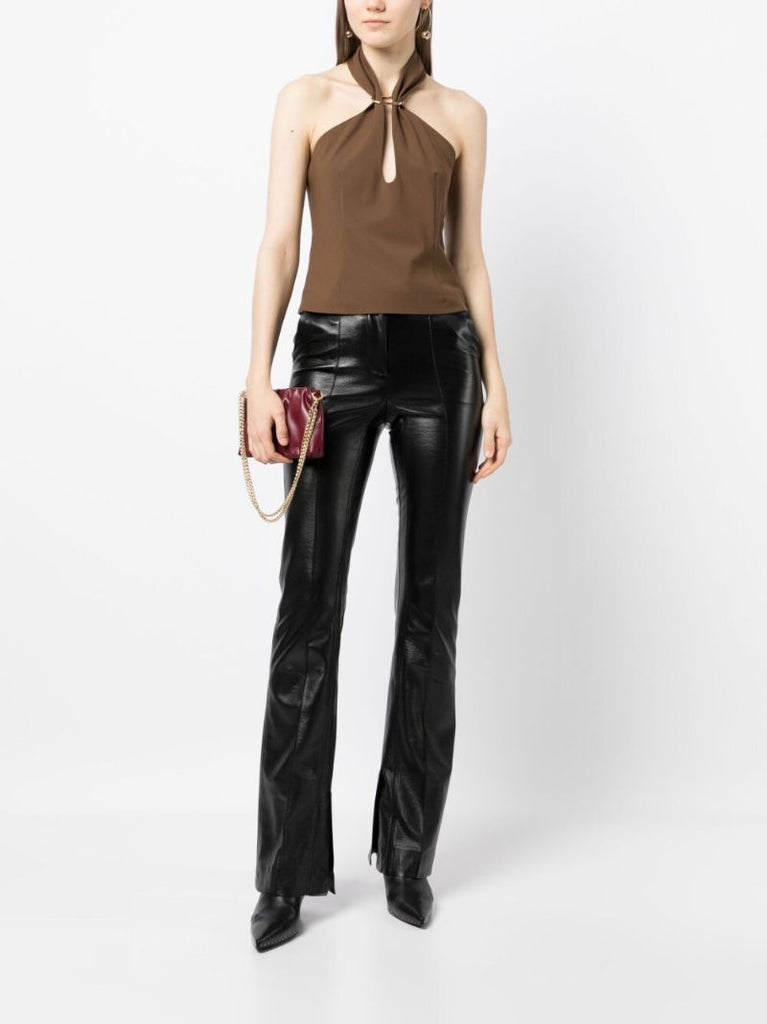 Brown Tilda Halterneck Top