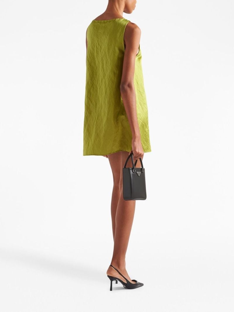 Green Sleeveless A-line Mini Dress