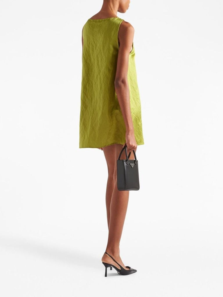 Green Sleeveless A-line Mini Dress