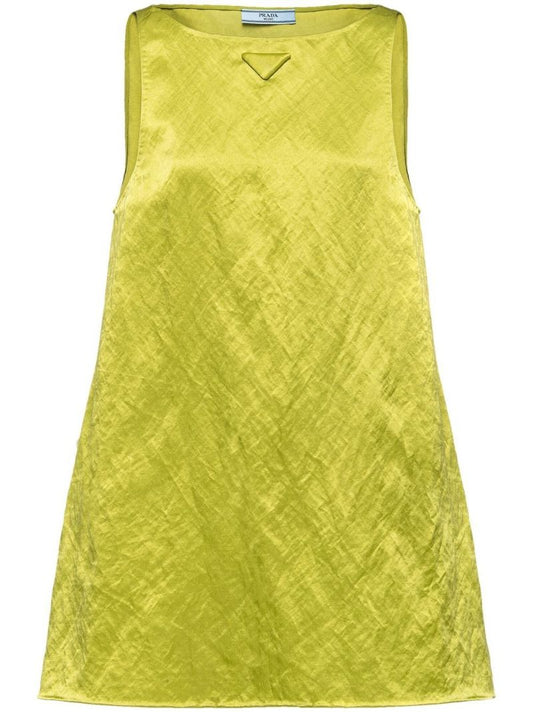 Green Sleeveless A-line Mini Dress