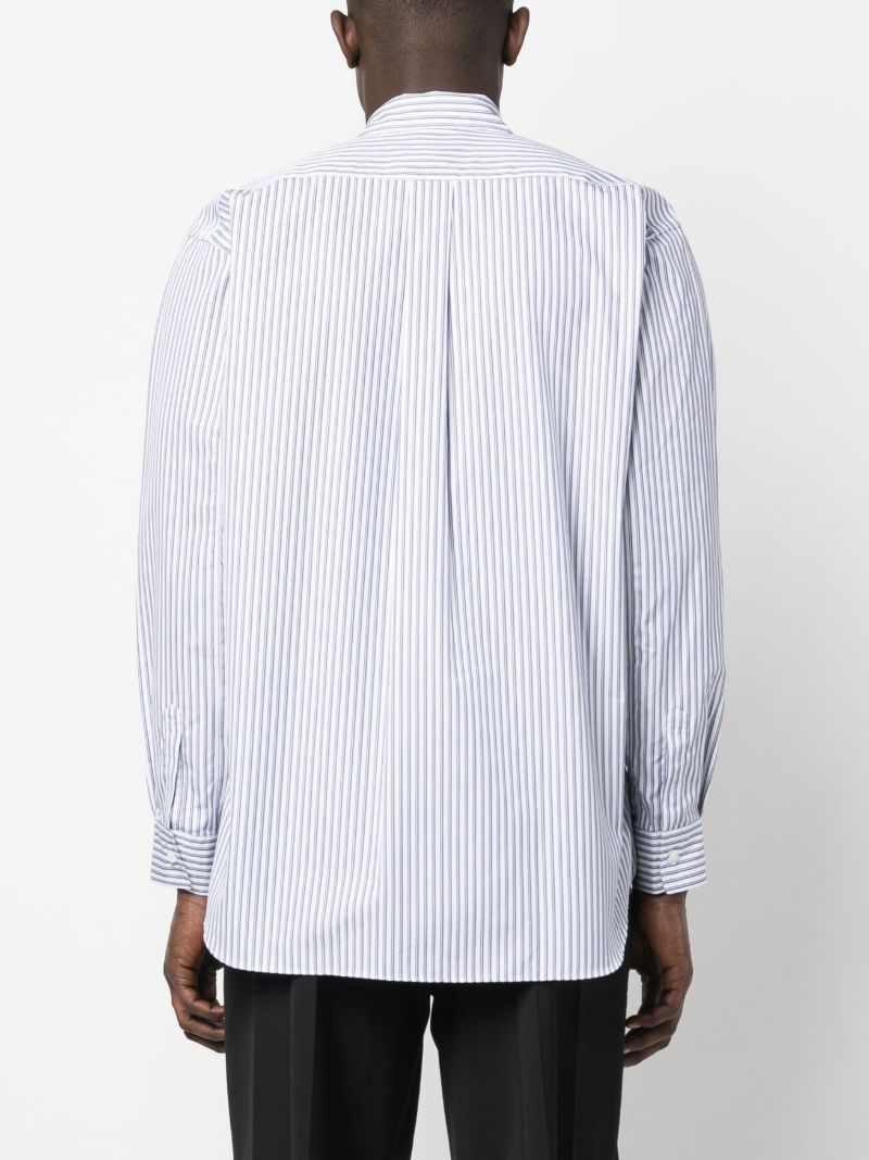 Blue Halo-stripe Cotton Shirt