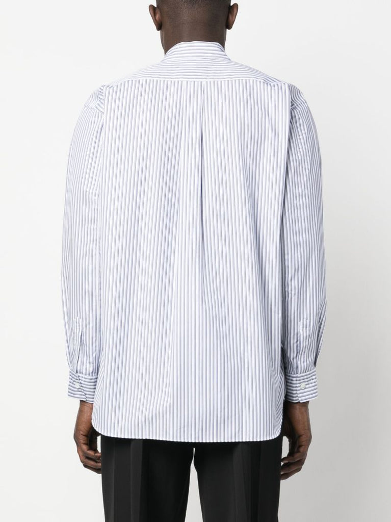 Blue Halo-stripe Cotton Shirt