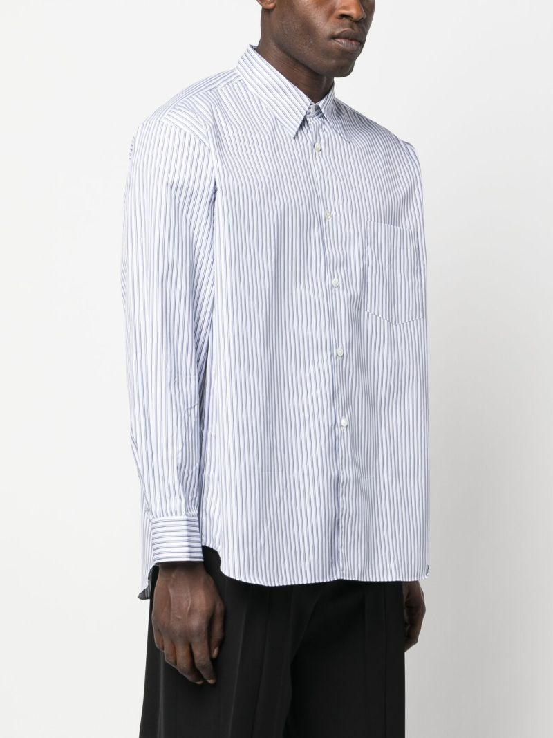 Blue Halo-stripe Cotton Shirt