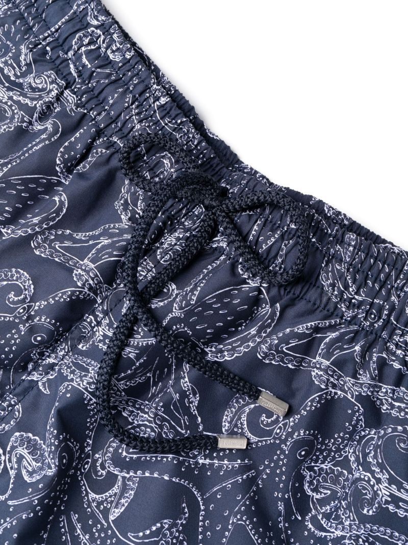Blue Poulpes Print Swim Shorts