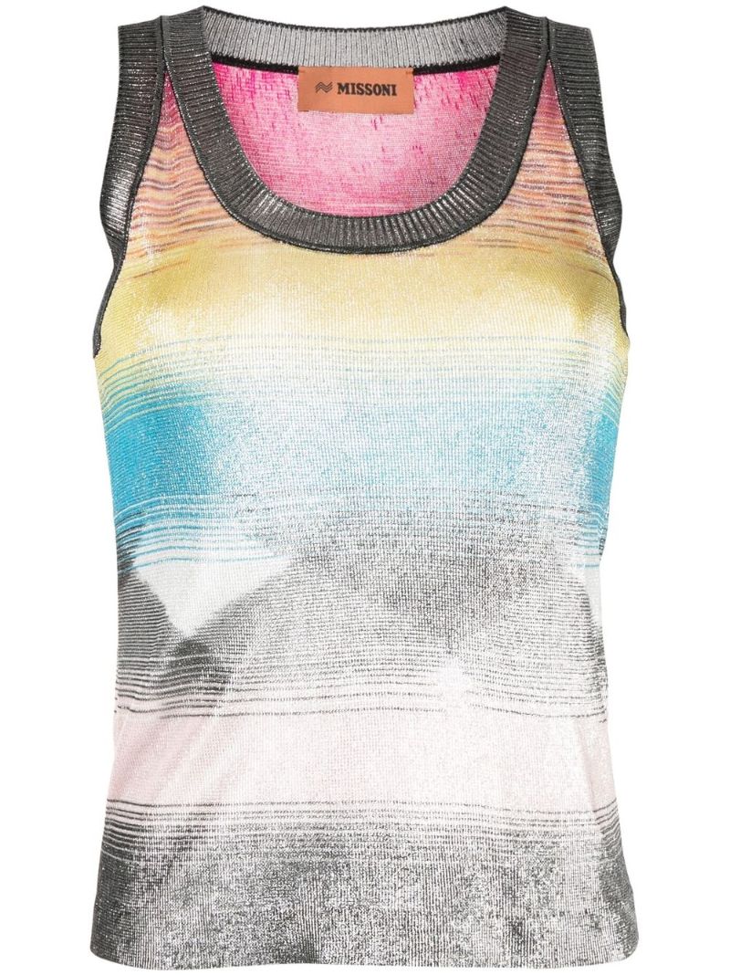 Multicolour Space Dye Knit Tank Top