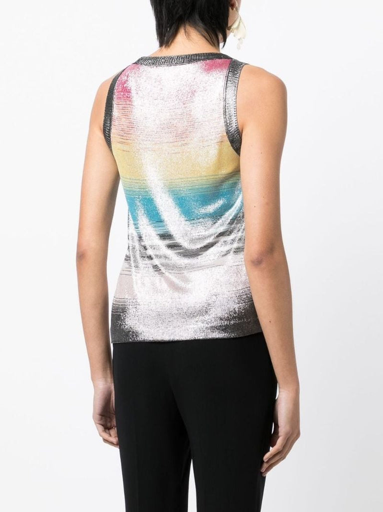 Multicolour Space Dye Knit Tank Top
