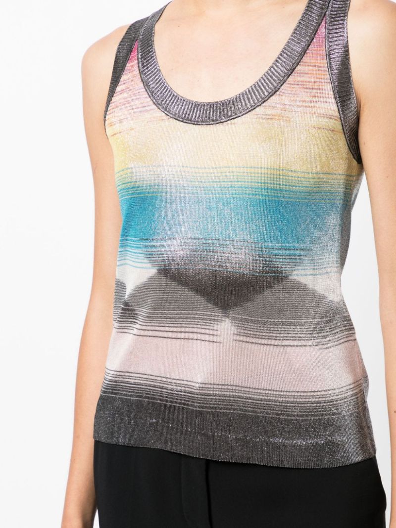 Multicolour Space Dye Knit Tank Top