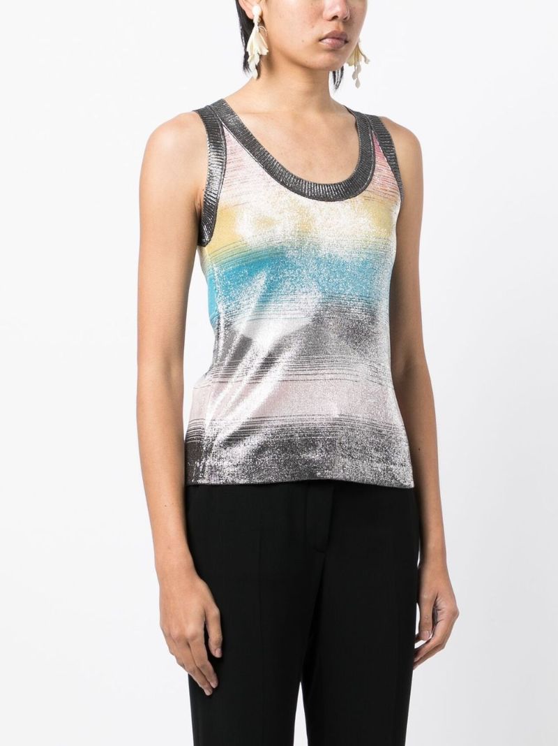 Multicolour Space Dye Knit Tank Top