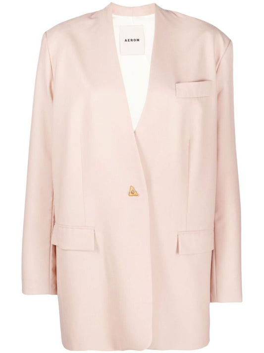 Pink Mesina Wool Blazer