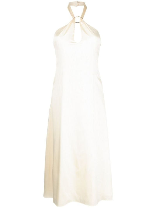 Beige Lily Halterneck Dress